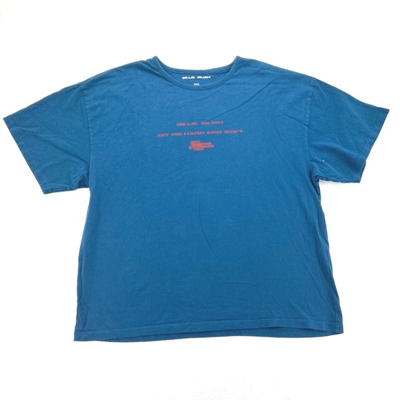 Billie Eilish Other - Billie Eilish Unisex T-Shirt XXL Blue Hit Me Hard and Soft Graphic Tee
